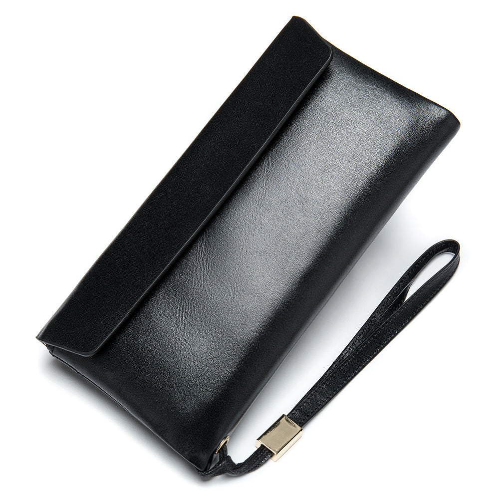 Soft Leather Wallet Korean Style Top Layer Cowhide Women’s Mid-length - Laugh in Style with Layer Cowhide Wallet Magic