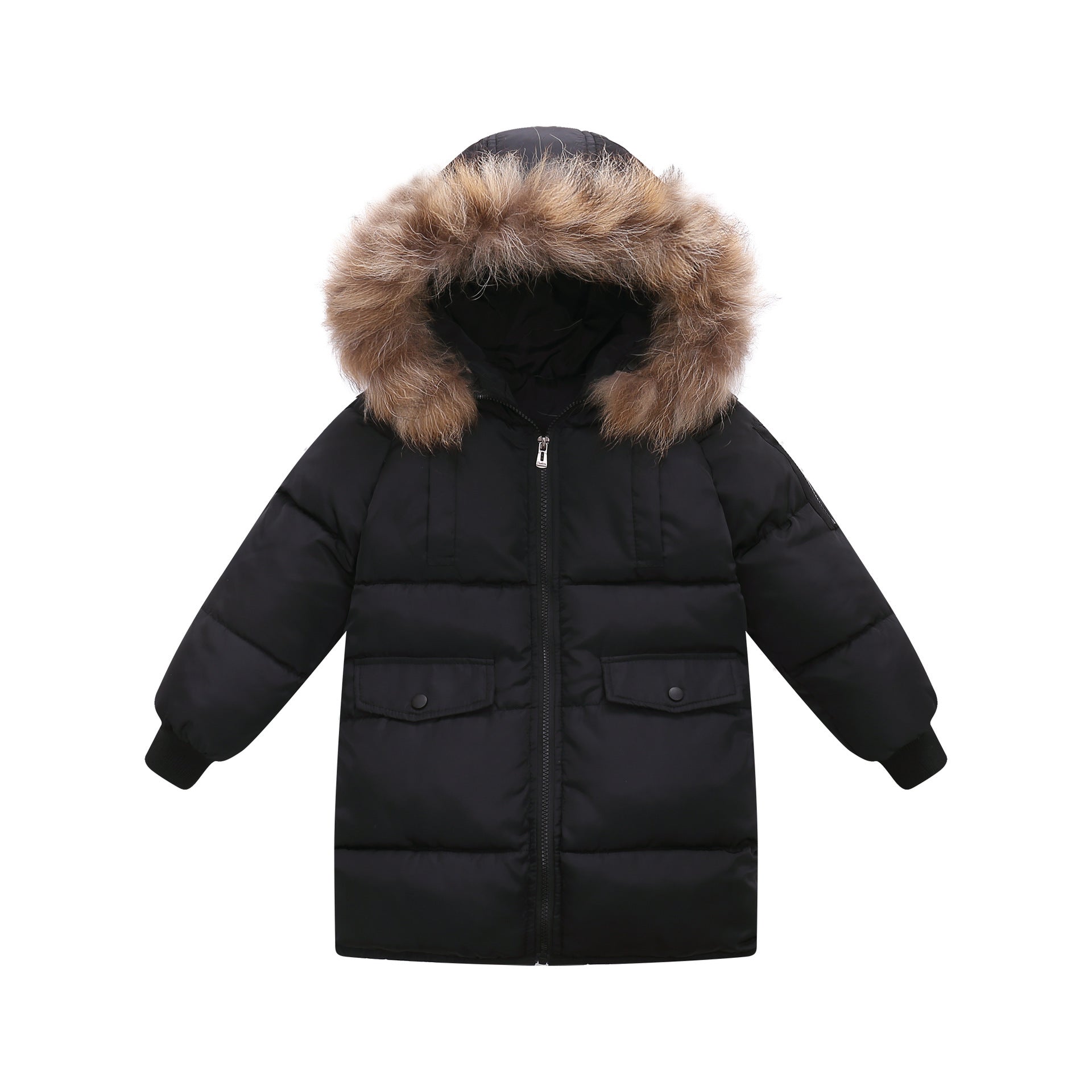 Camouflage Fur Collar Wadded Jacket with Detachable for Kids - Teleplus wadded jacket camouflage fur collar detachable