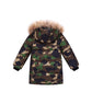 Camouflage Fur Collar Wadded Jacket with Detachable for Kids - Teleplus wadded jacket camouflage fur collar detachable