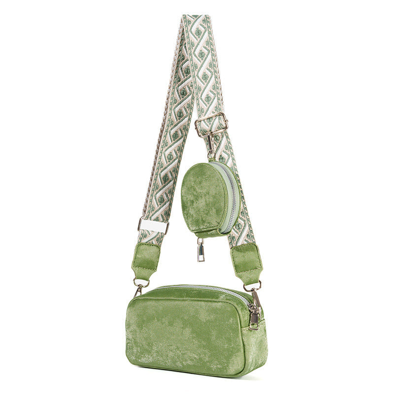 Candy Color Shoulder Messenger Bag with Wide Strap for Women - shoulder messenger bag wide strap candy color