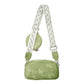 Candy Color Shoulder Messenger Bag with Wide Strap for Women - shoulder messenger bag wide strap candy color