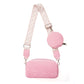 Candy Color Shoulder Messenger Bag with Wide Strap for Women - shoulder messenger bag wide strap candy color