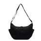 Canvas Dumpling Bag Medium Crossbody Purse with Zipper Pocket for Women