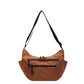 Canvas Dumpling Bag Medium Crossbody Purse with Zipper Pocket for Women