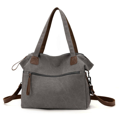 Canvas Messenger Bag with Multiple Pockets for Work Travel and Daily - Multi Pocket Teleplus