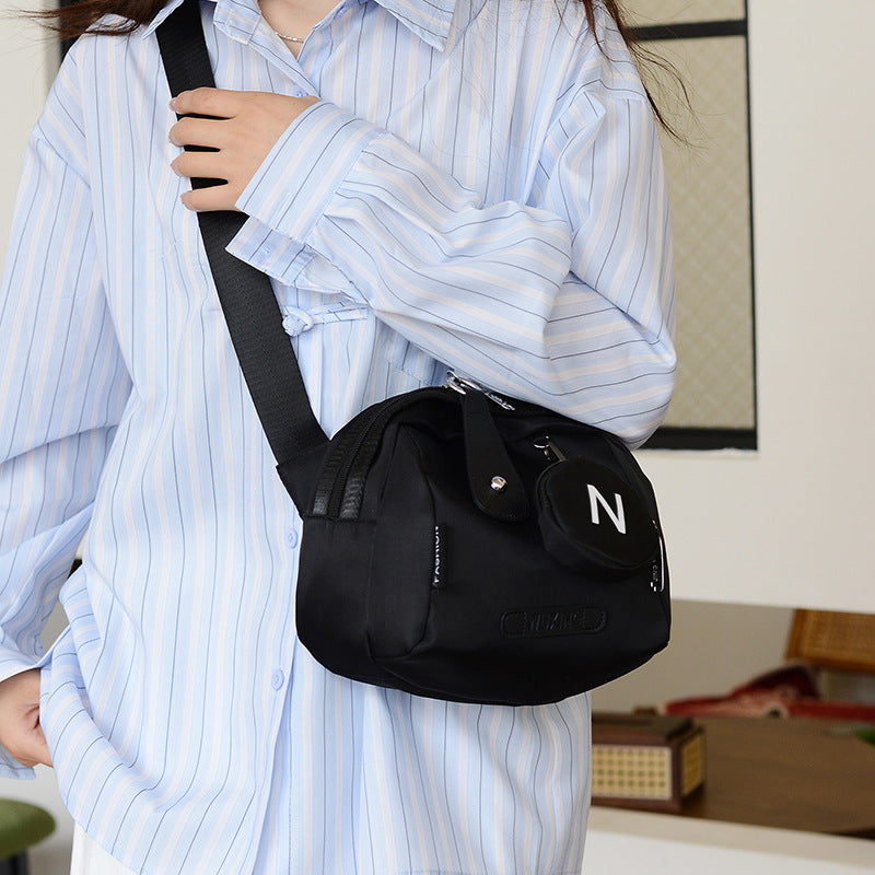 Canvas Shell Shoulder Bag in Beige Orange White or Black for Women - Teleplus Multiple Colors crossbody canvas shell