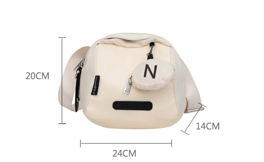 Canvas Shell Shoulder Bag in Beige Orange White or Black for Women - Teleplus Multiple Colors crossbody canvas shell