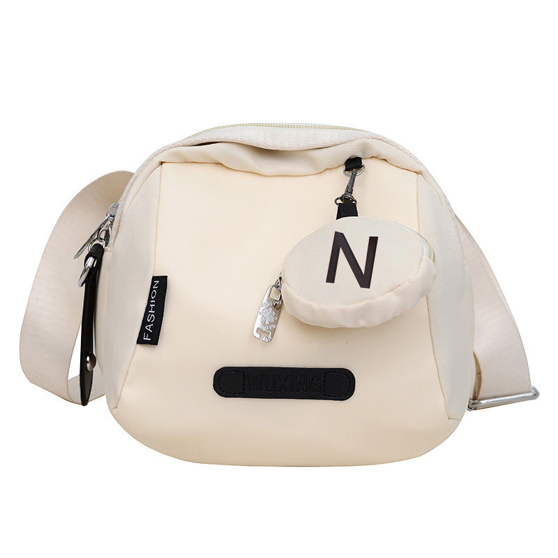 Canvas Shell Shoulder Bag in Beige Orange White or Black for Women - Teleplus Multiple Colors crossbody canvas shell