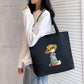 Canvas Shoulder Handbag Student Tote with Sandwich Pocket and Oxford Cloth Design - Teleplus shoulder handbag student