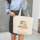 Canvas Shoulder Handbag Student Tote with Sandwich Pocket and Oxford Cloth Design - Teleplus shoulder handbag student