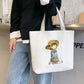 Canvas Shoulder Handbag Student Tote with Sandwich Pocket and Oxford Cloth Design - Teleplus shoulder handbag student
