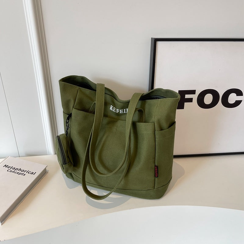 Canvas Shoulder Leisure Bag for Commuter and Daily - Teleplus Commuters canvas shoulder leisure class commuter tote bag