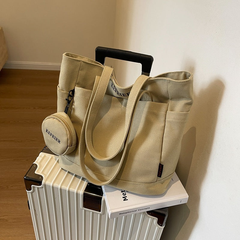 Canvas Shoulder Leisure Bag for Commuter and Daily - Teleplus Commuters canvas shoulder leisure class commuter tote bag