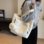 Canvas Shoulder Leisure Bag for Commuter and Daily - Teleplus Commuters canvas shoulder leisure class commuter tote bag