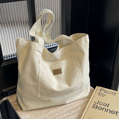 Canvas Travel Suitcase Square Vertical Bag with Zipper Packing Organizer