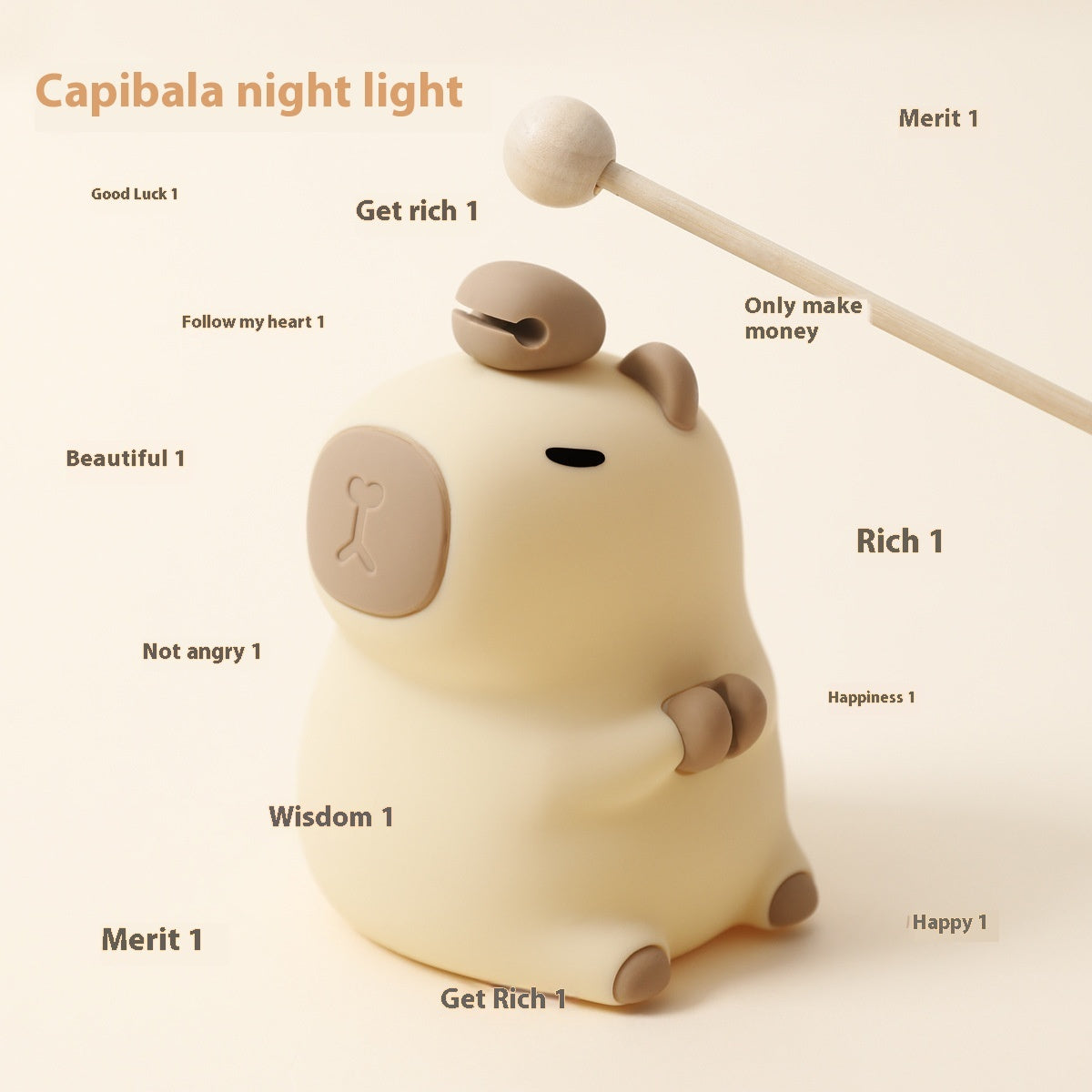 Capabala Silicone Night Lamp Rechargeable with Built-in Battery and Animal Design - Teleplus capabala silicone night