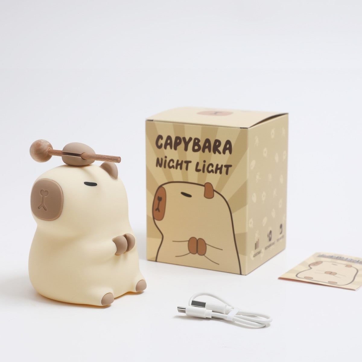 Capabala Silicone Night Lamp Rechargeable with Built-in Battery and Animal Design - Teleplus capabala silicone night