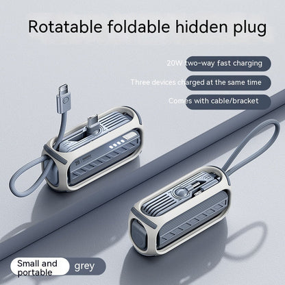 Fast charge folding bracket in gray blue and purple shell plastic - Capsule 67A 20W Power Bank Charge Folding Bracket