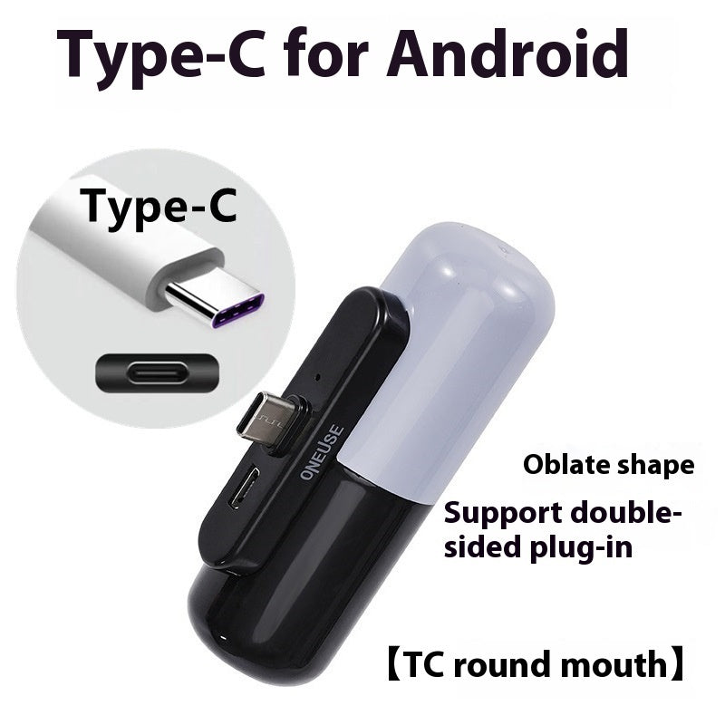 Capsule Android Portable Power Bank 5000mAh Fast Charge for Smartphones - capsule android portable fast charge power