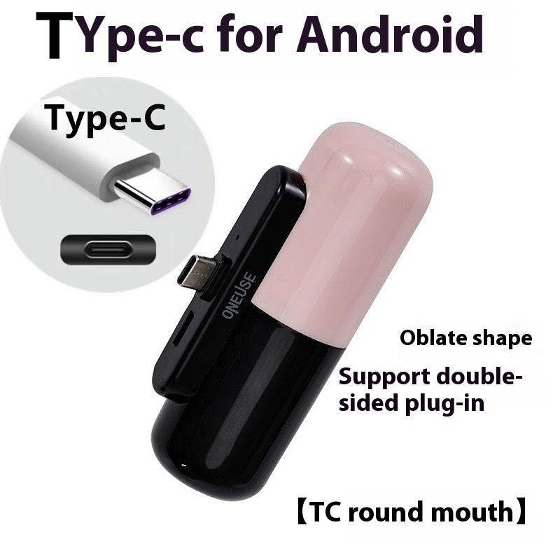 Capsule Android Portable Power Bank 5000mAh Fast Charge for Smartphones - capsule android portable fast charge power