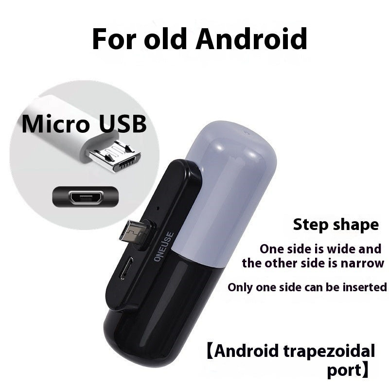 Capsule Android Portable Power Bank 5000mAh Fast Charge for Smartphones - capsule android portable fast charge power