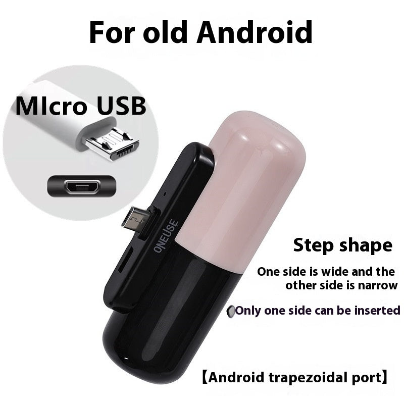 Capsule Android Portable Power Bank 5000mAh Fast Charge for Smartphones - capsule android portable fast charge power