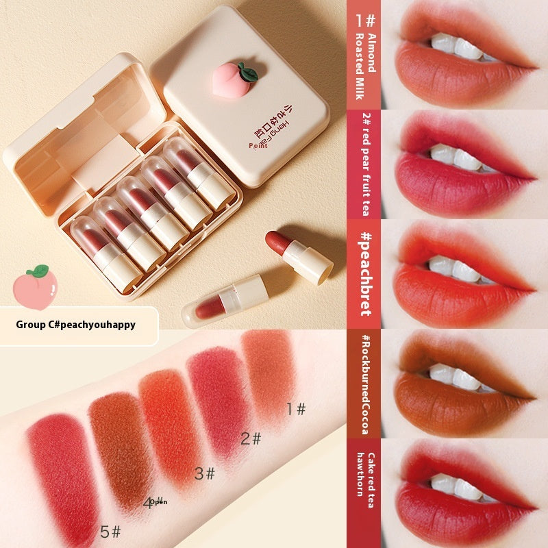 Capsule Lipstick Matte Gift Sets with Fog Feeling and - Teleplus fog feeling capsule lipstick matte