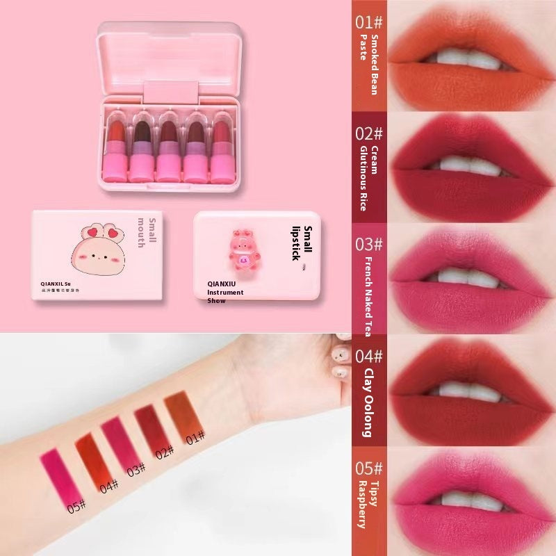 Capsule Lipstick Matte Gift Sets with Fog Feeling and - Teleplus fog feeling capsule lipstick matte
