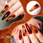 Caramel Amber UV Polish Ice Gel with Frosted and Matte Finishes - amber uv polish ice gel caramel