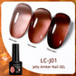 Caramel Amber UV Polish Ice Gel with Frosted and Matte Finishes - amber uv polish ice gel caramel