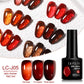 Caramel Amber UV Polish Ice Gel with Frosted and Matte Finishes - amber uv polish ice gel caramel