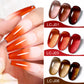 Caramel Amber UV Polish Ice Gel with Frosted and Matte Finishes - amber uv polish ice gel caramel
