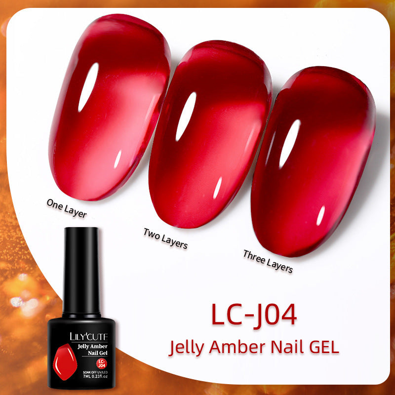 Caramel Amber UV Polish Ice Gel with Frosted and Matte Finishes - amber uv polish ice gel caramel