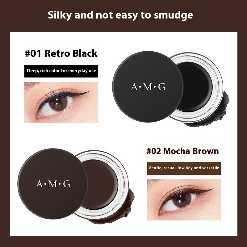 Caramel Mocha Blade Eyeliner Brush for Smudge Makeup Creamy Color - Teleplus blade eyeliner brush smudge makeup creamy