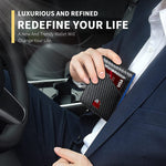 Carbon Fiber Black Storage Box for Home Organization - Teleplus carbon fiber black storage box genuine leather home