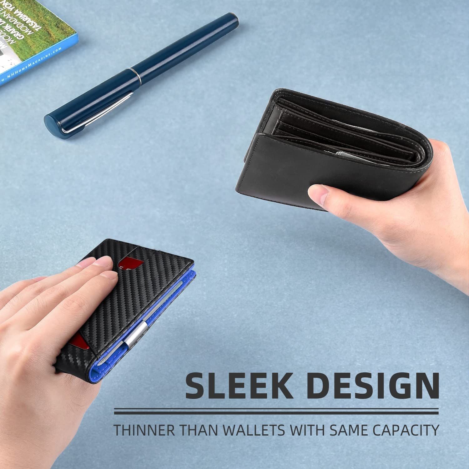 Carbon Fiber Black Storage Box for Home Organization - Teleplus carbon fiber black storage box genuine leather home