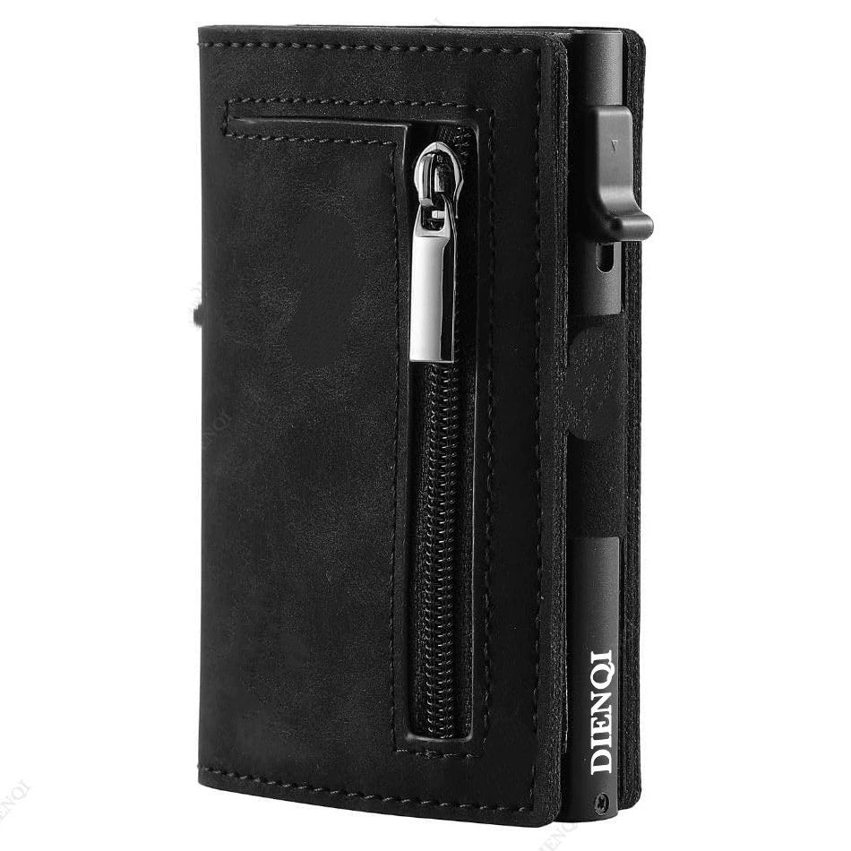 Carbon Fiber Leather Wallet for Men and Women RFID Blocking Slim Cowhide - carbon fiber