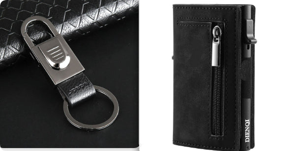 Carbon Fiber Leather Wallet for Men and Women RFID Blocking Slim Cowhide - carbon fiber