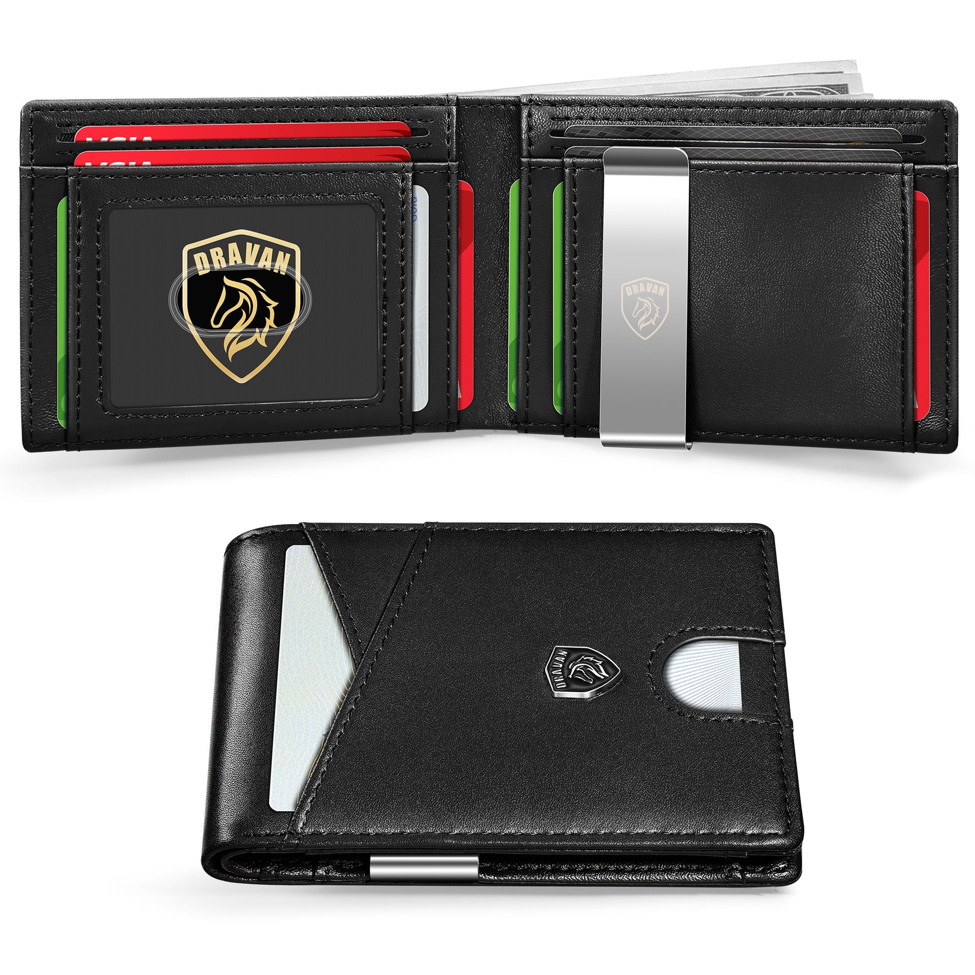 Carbon Fiber Metal Wallet RFID Blocking Slim Card Holder for Men and Women