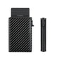 Carbon Fiber RFID Blocking Wallet Slim Bifold Mens Leather Card Holder