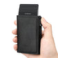 Carbon Fiber RFID Blocking Wallet Slim Bifold Mens Leather Card Holder