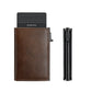 Carbon Fiber RFID Blocking Wallet Slim Bifold Mens Leather Card Holder