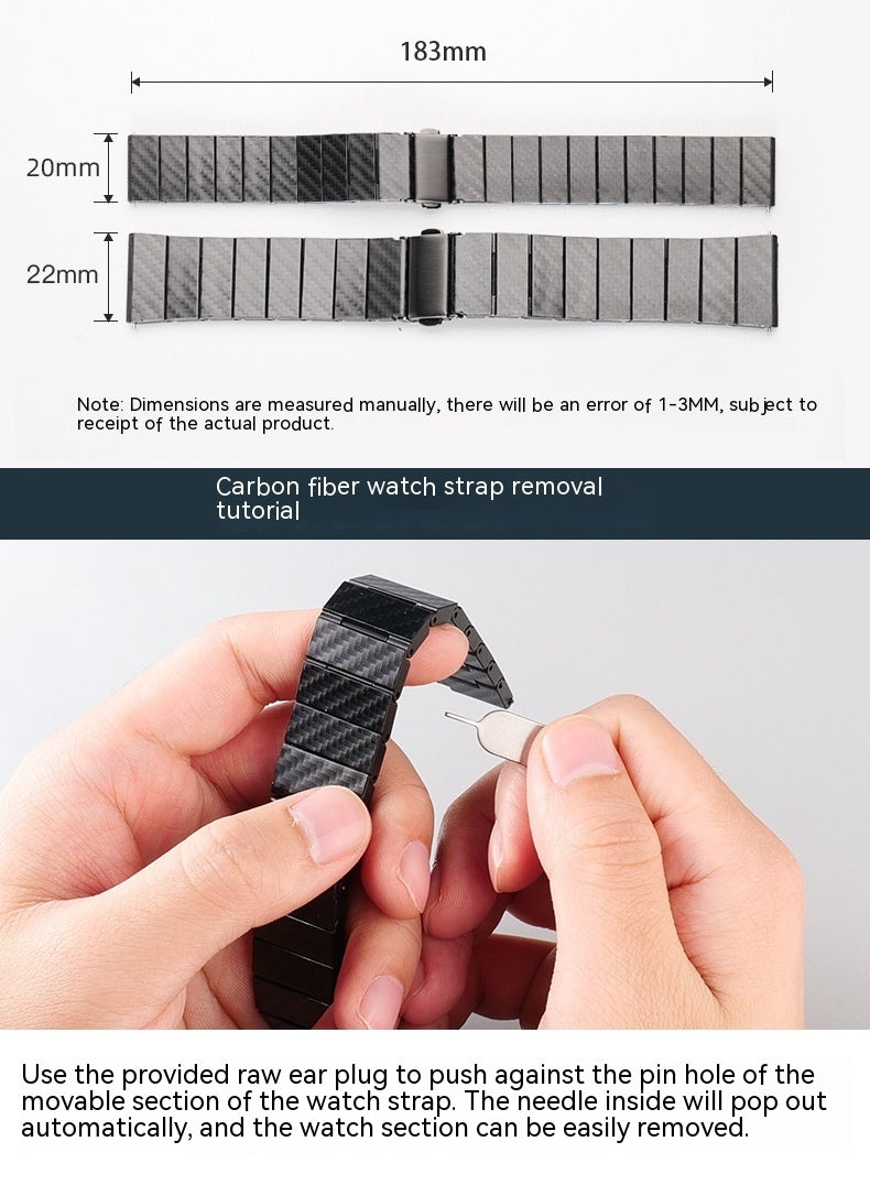 Carbon Fiber Watch Band Suitable For Iwatch876543SE Generation Watch - Carbon Fiber Watch Band for iWatch 876543 SE