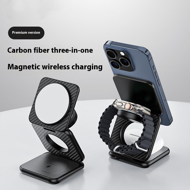 Carbon Fiber Wireless Charger with Magnetic Suction in United States - Charge Like a Pro Magic united states chf carbon
