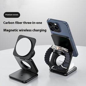 Carbon Fiber Wireless Charger with Magnetic Suction in United States - Charge Like a Pro Magic united states chf carbon