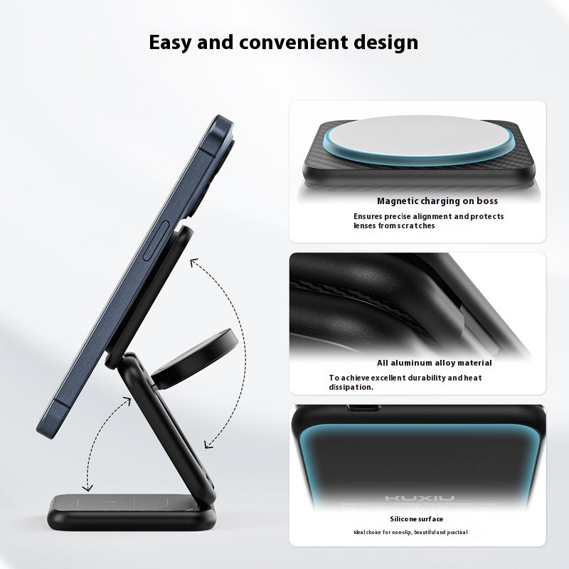 Carbon Fiber Wireless Charger with Magnetic Suction in United States - Charge Like a Pro Magic united states chf carbon