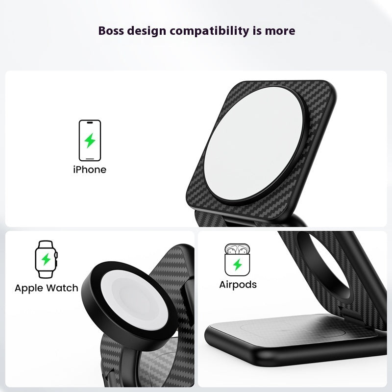 Carbon Fiber Wireless Charger with Magnetic Suction in United States - Charge Like a Pro Magic united states chf carbon