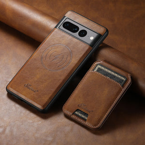 Leather Magnetic Phone Case for Apple Samsung Google in United States with CHF - Card-inserting Suction united states