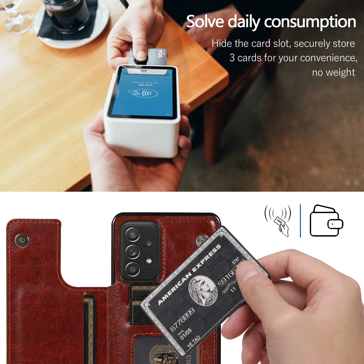 Card Leather Flip Phone Case Cover - Card Leather Flip Phone Case Cover for Samsung Models