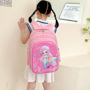 Cartoon Breathable Burden-reducing Children’s Backpack - Burden-Free Fun with Blue Spaceman Backpack